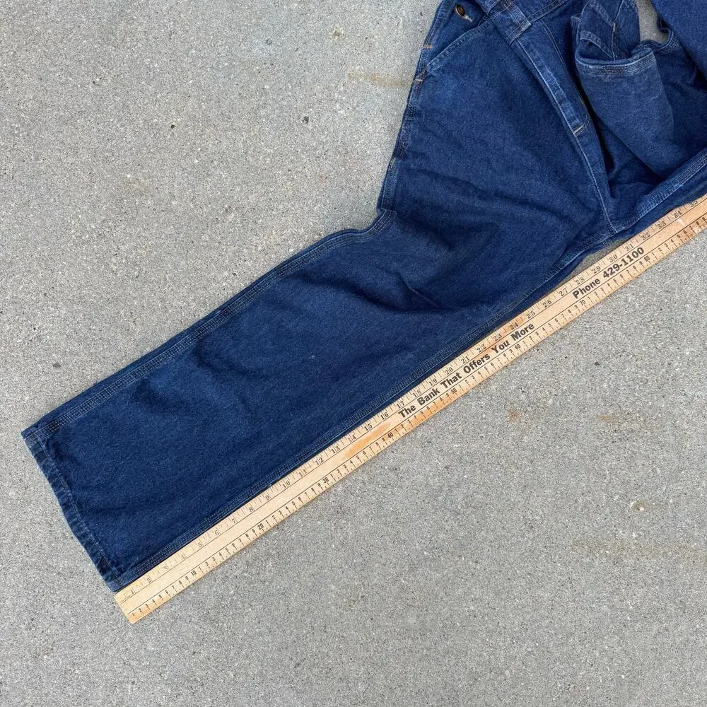 Carhartt 6x32 Womens Washed Denim Blue Jean Bib Overalls WR007 HDK - Picture 10 of 10